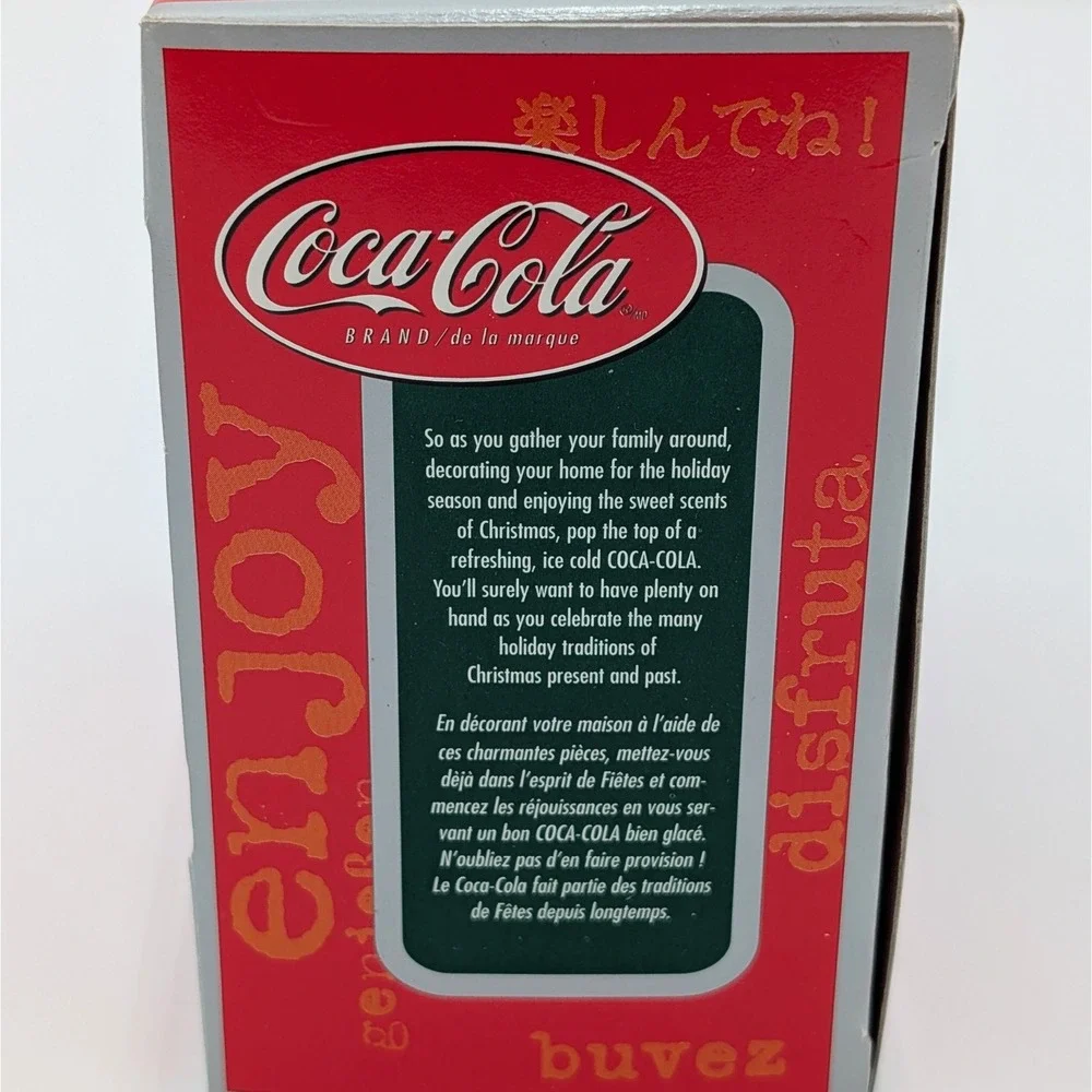 Coca-Cola Polar Bear Penguin Soda Fountain Ornament Trim A Tree Cavanagh Box